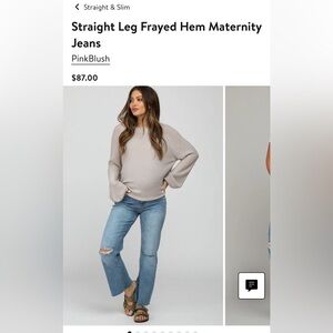 Pinkblush Blue Straight Leg Jeans